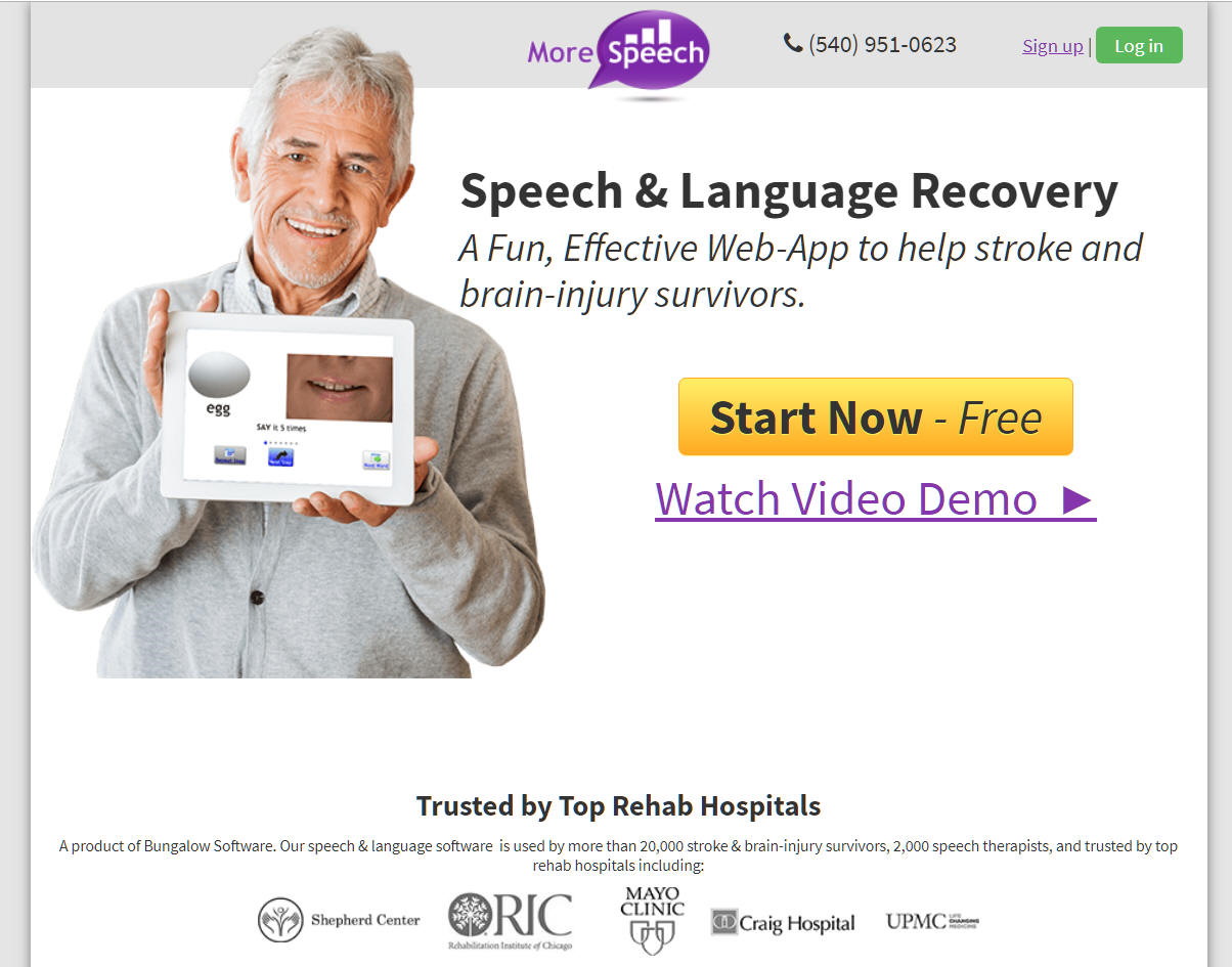 Interactive speech therapy web app